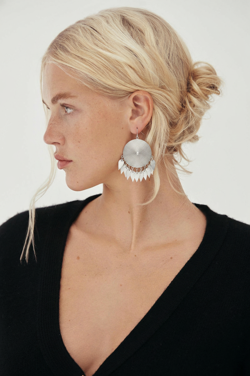 Miao Silver Earrings | Ethnic Heritage